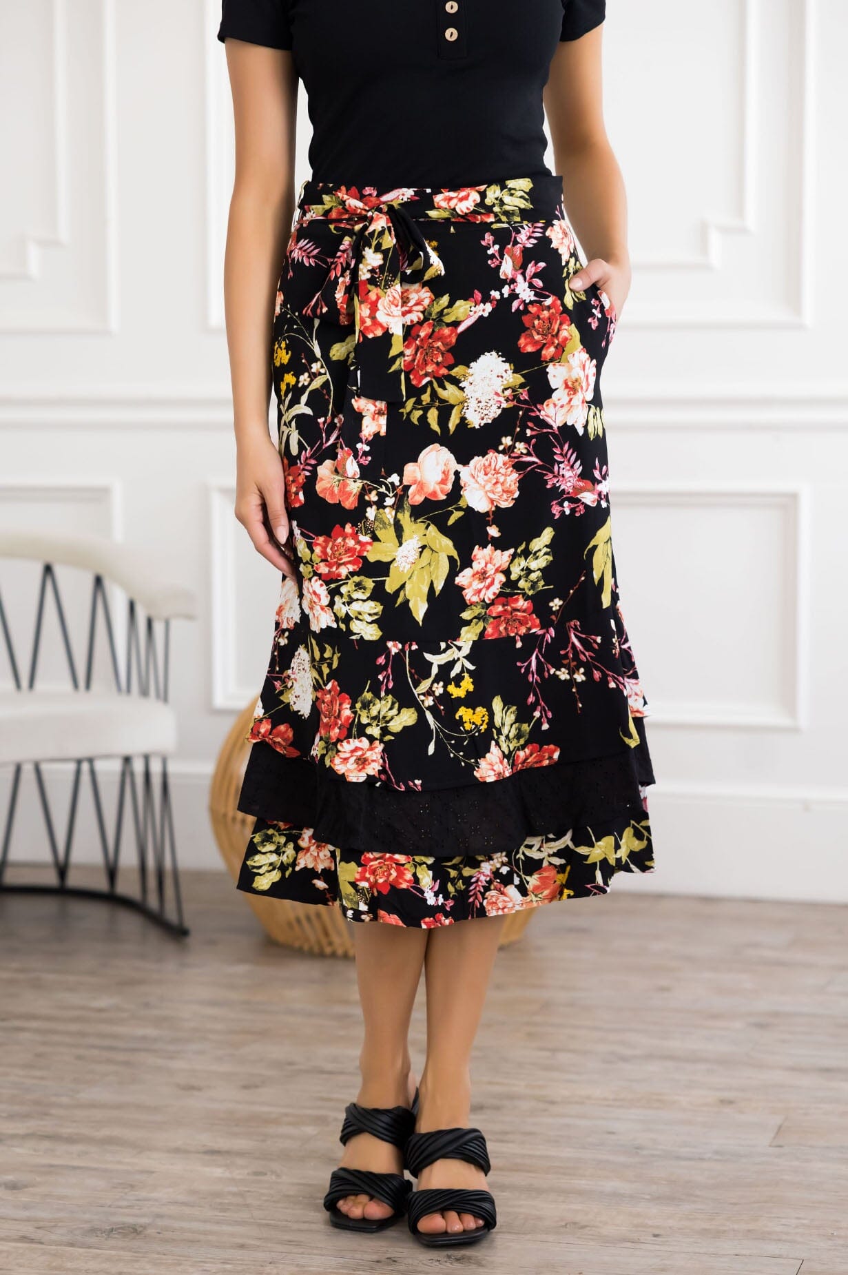Dreaming Of You Floral Skirt Modest Dresses vendor-unknown 