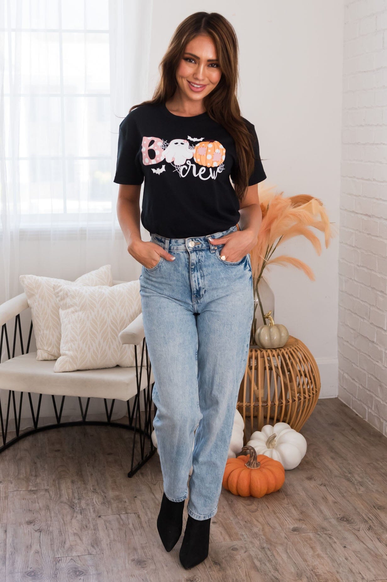 Boo Crew Modest Graphic Tee Modest Dresses vendor-unknown 