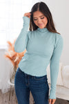 Feeling Stylish Modest Ribbed Top Tops vendor-unknown 