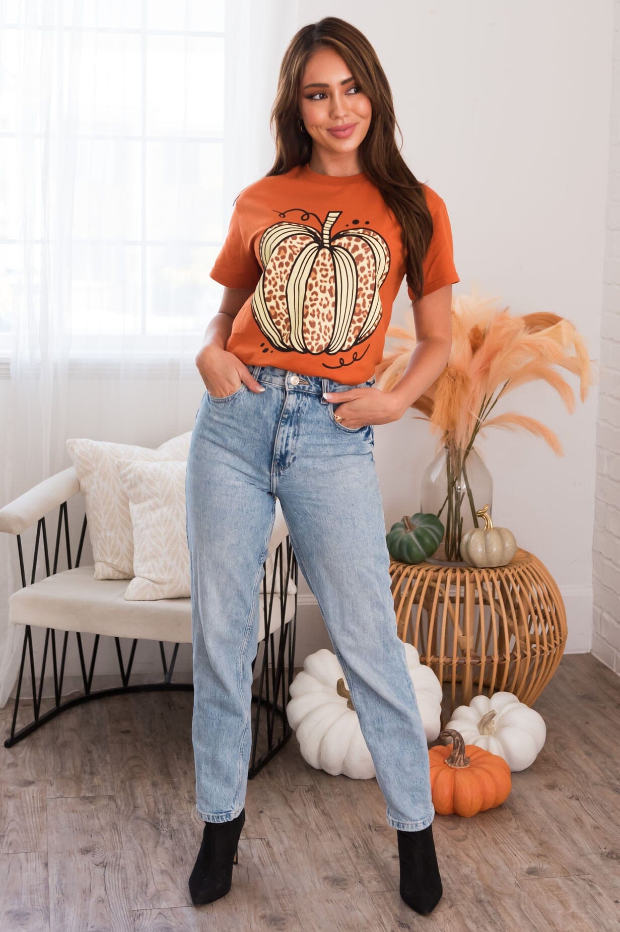 Sassy Autumn Modest Graphic Tee Modest Dresses vendor-unknown 