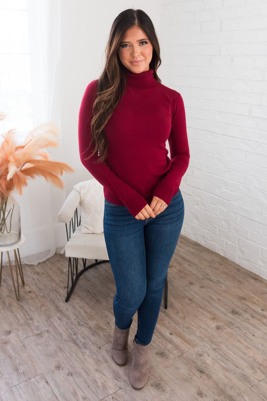 Simply Stunning Modest Turtleneck Sweater NeeSee's Dresses 