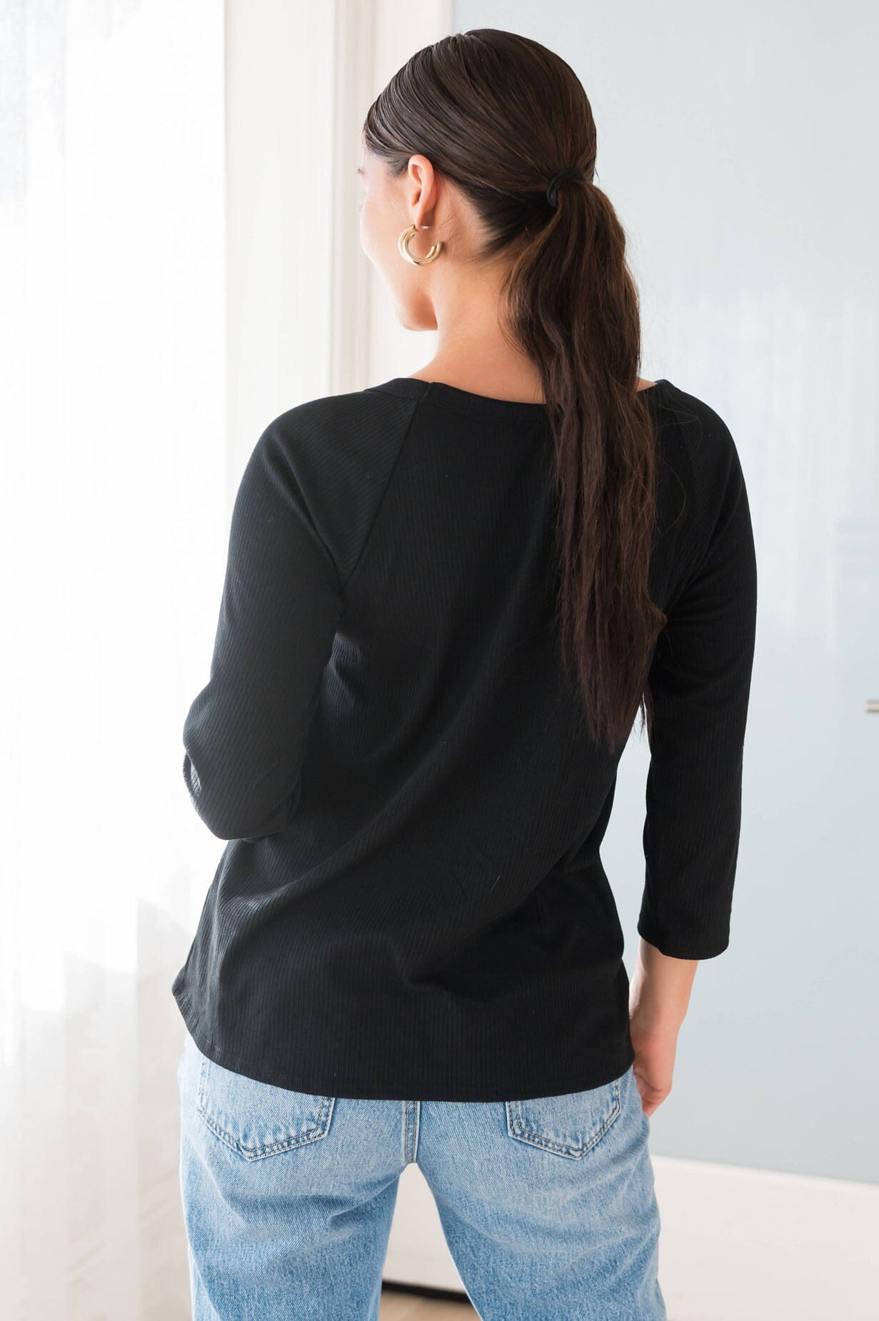 Joyful Feeling Modest Ribbed Top NeeSee's Dresses 