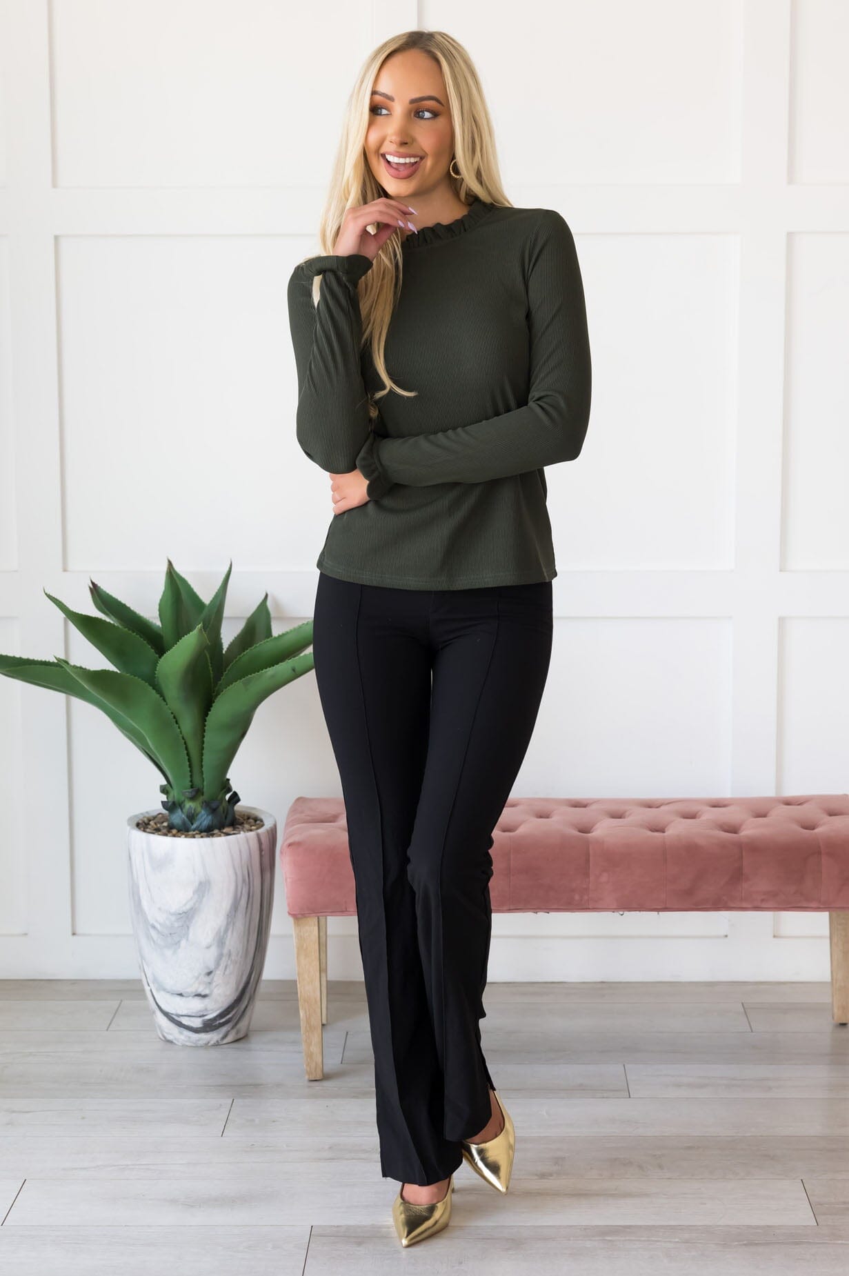 Almost Fall Ribbed Top Tops vendor-unknown 