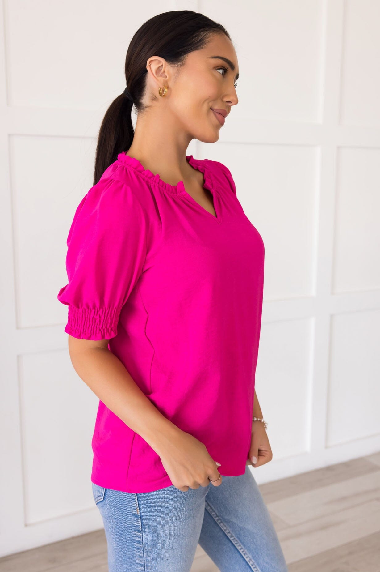 Back In Business Ruffle Blouse NeeSee's Dresses 