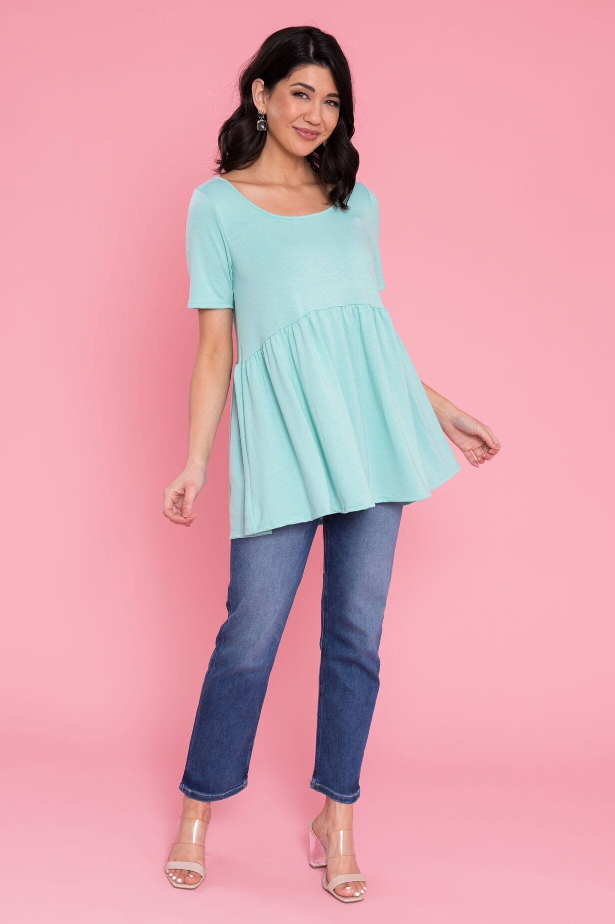 No Complications Babydoll Top Modest Dresses vendor-unknown 