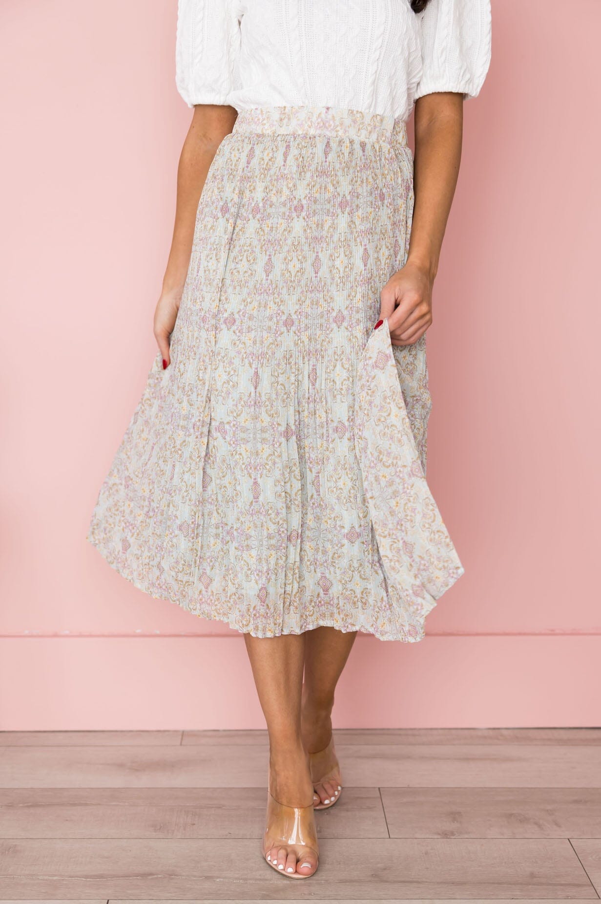 Deep Devotion Modest Pleated Skirt Skirts vendor-unknown 