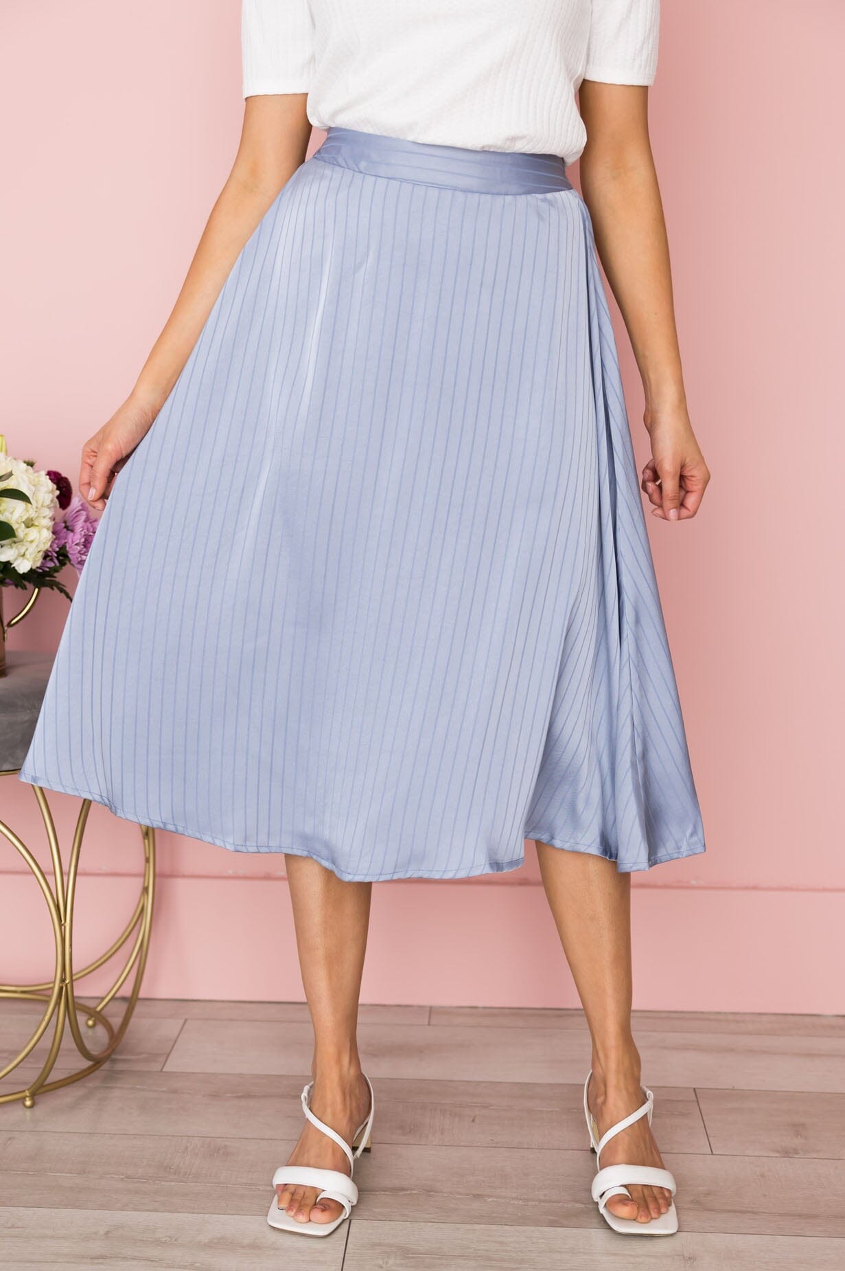 Twirl With Me Satin Skirt Skirts vendor-unknown 