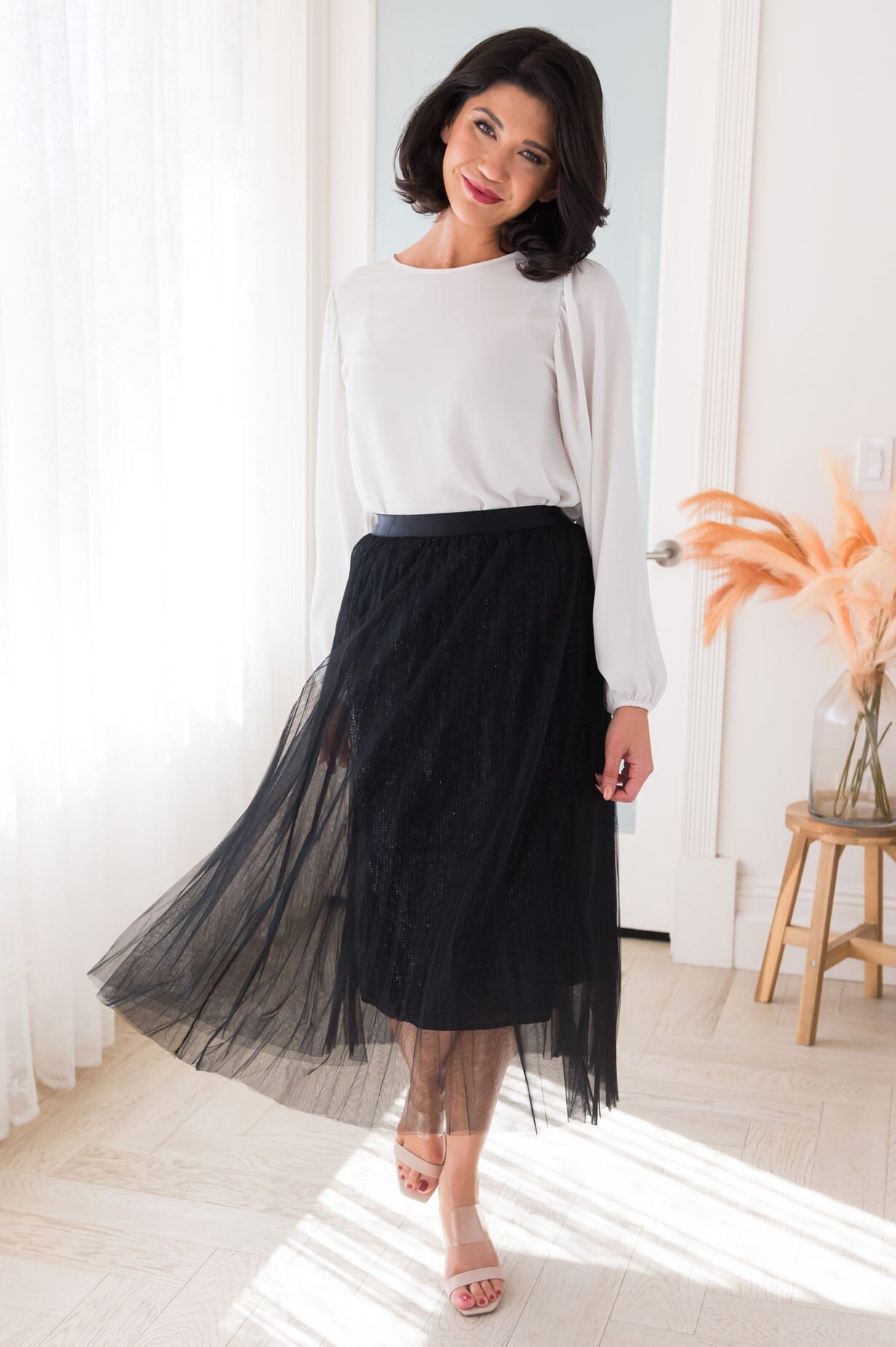 Bold & Beautiful Modest Tulle Skirt Skirts vendor-unknown 