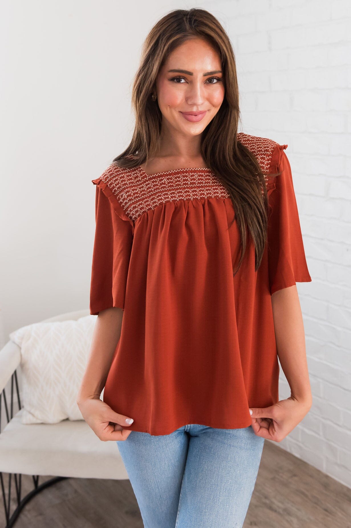 Feeling Fab Modest Blouse Modest Dresses vendor-unknown 