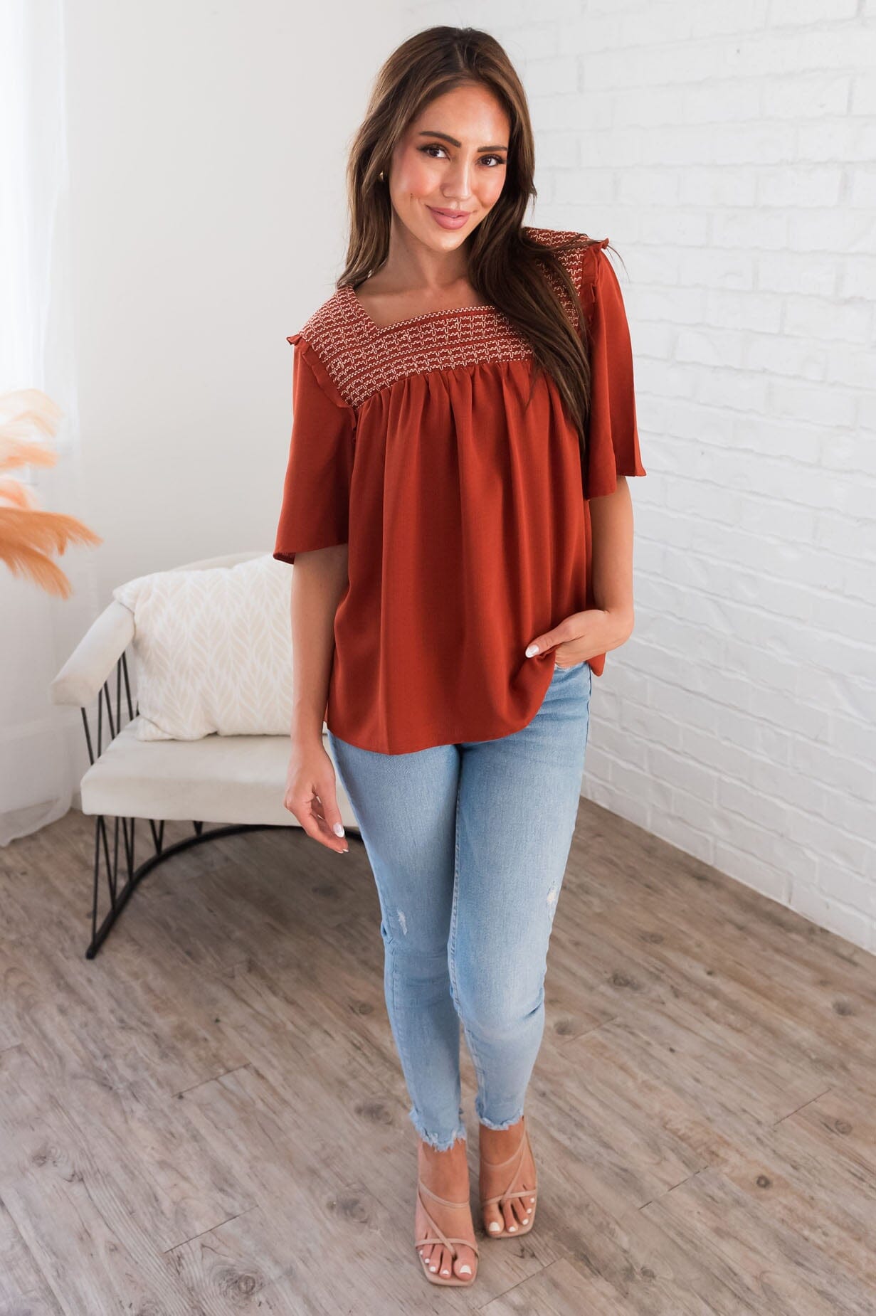 Feeling Fab Modest Blouse Modest Dresses vendor-unknown 