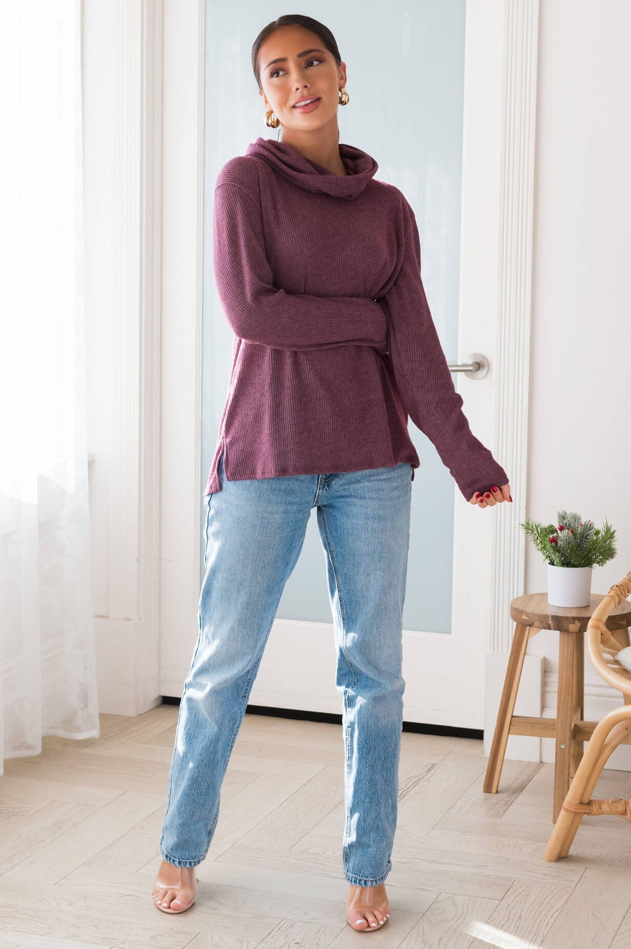 Searching For Love Modest Sweater Tops vendor-unknown 