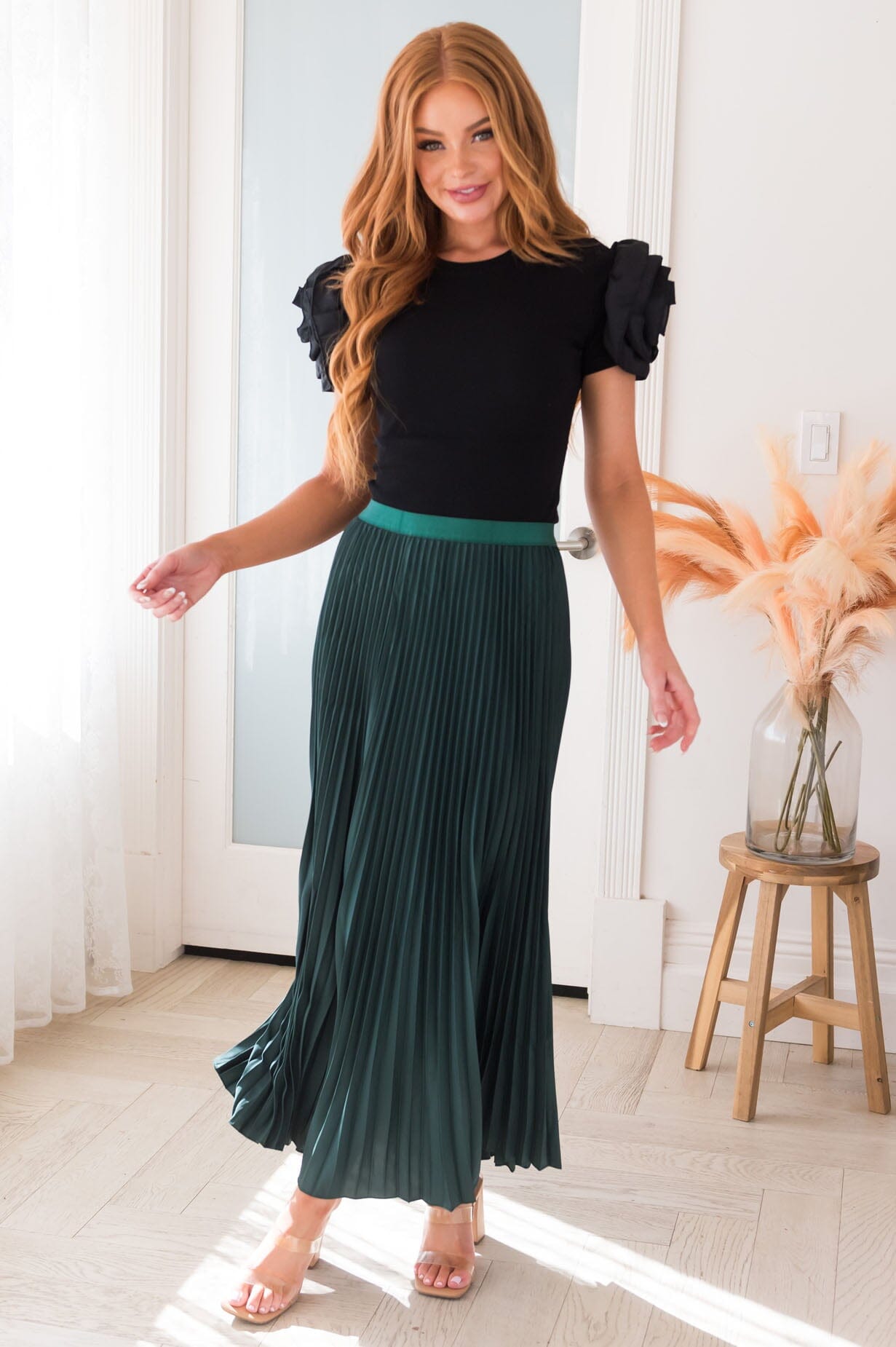 Ready For Surprises Modest Pleated Skirt Skirts vendor-unknown 