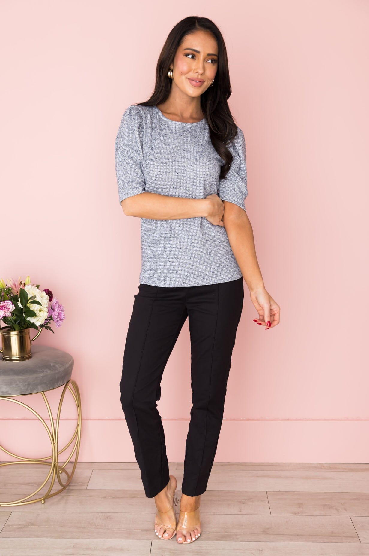 Meant To Be Puff Sleeve Blouse Modest Dresses vendor-unknown 