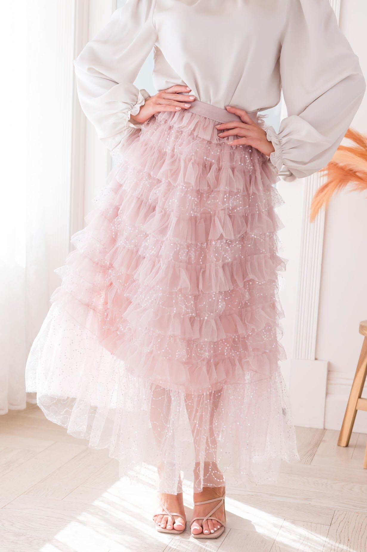 Only In Fairytales Modest Tulle Skirt Skirts vendor-unknown 