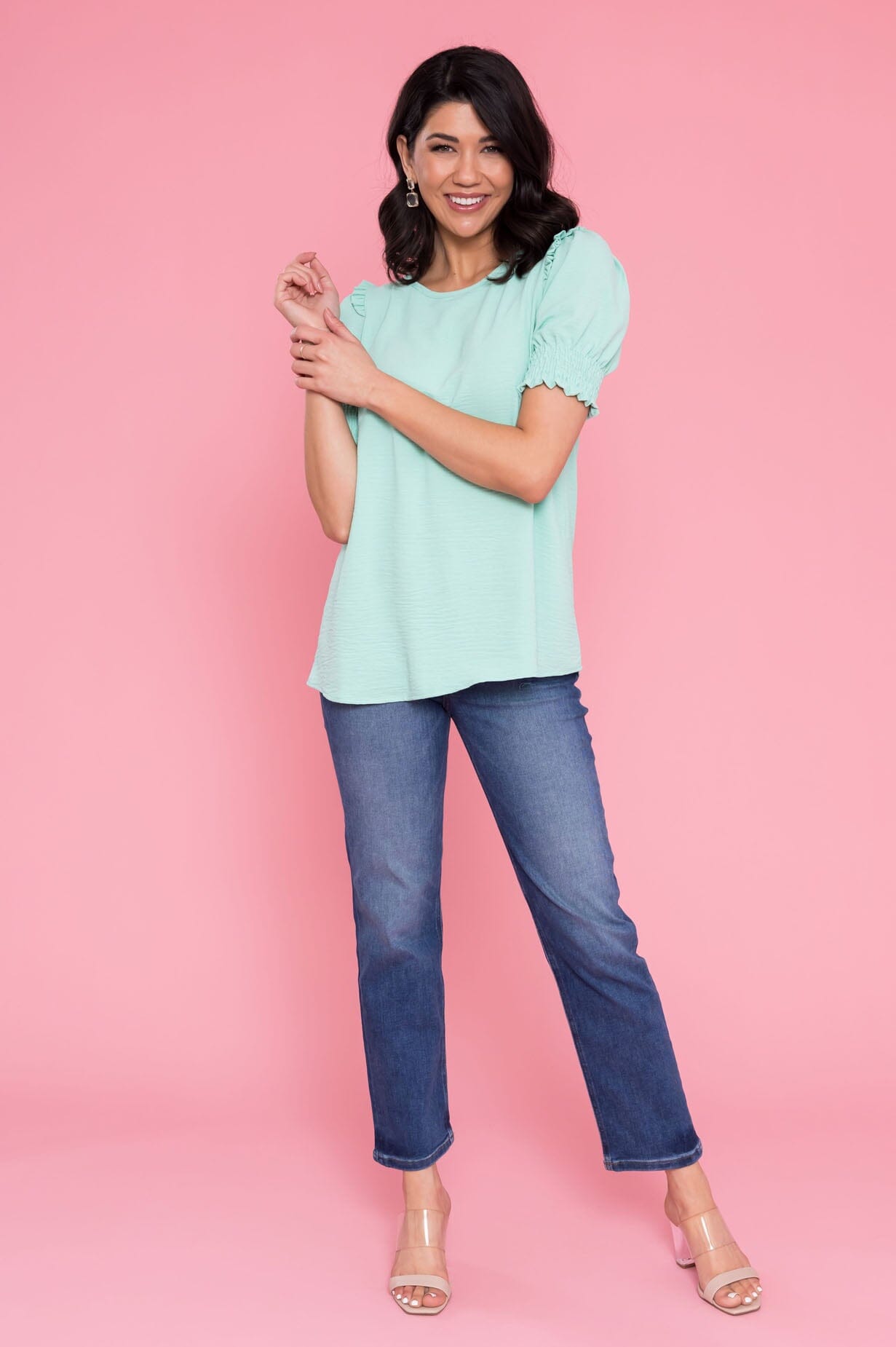 Feeling The Sunshine Puff Sleeve Blouse NeeSee's Dresses 