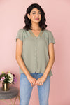 Finders Keepers Button Front Blouse Tops vendor-unknown