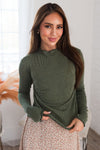 Feeling Stylish Modest Ribbed Top Tops vendor-unknown