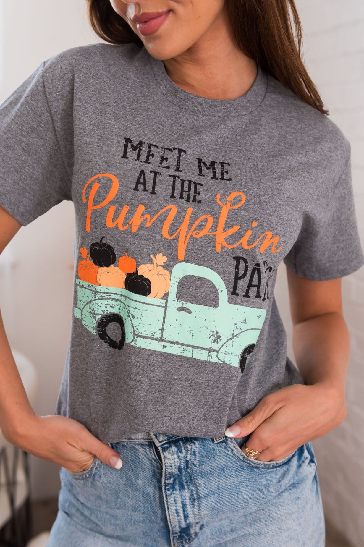 Meet Me At The Pumpkin Patch Modest Graphic Tee Modest Dresses vendor-unknown 