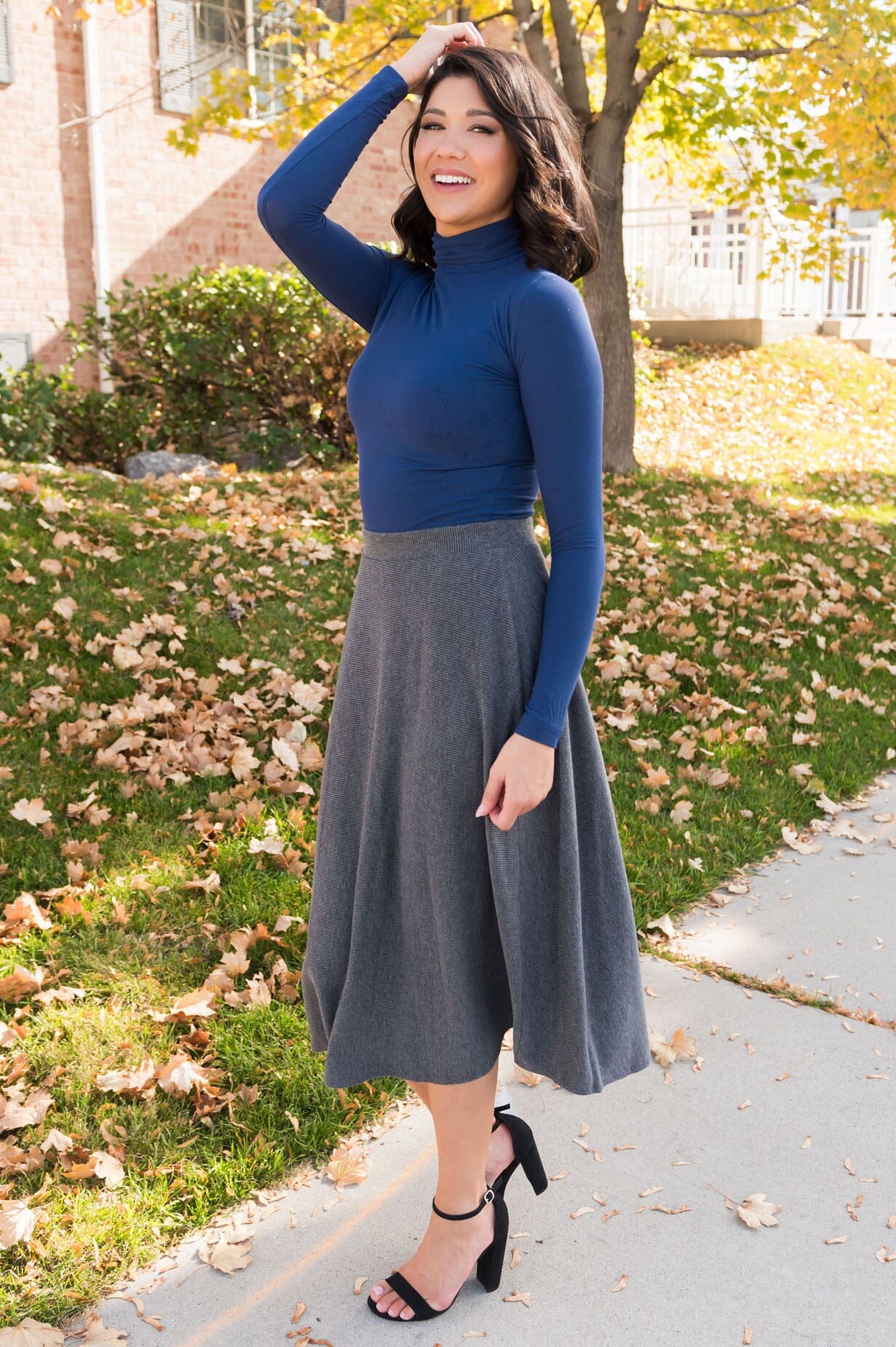 Charming As Ever Modest Circle Skirt Skirts vendor-unknown 