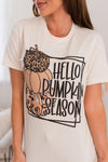 Hello Pumpkin Season Modest Graphic Tee Modest Dresses vendor-unknown