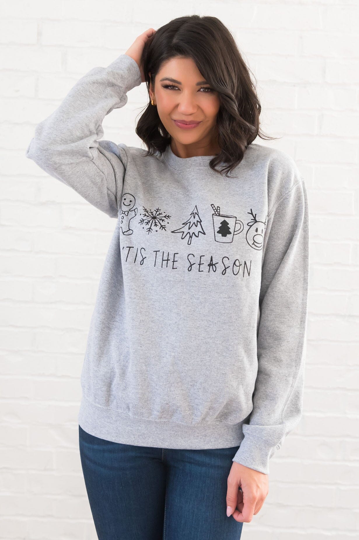 Tis The Season Modest Sweatshirt Modest Dresses vendor-unknown 