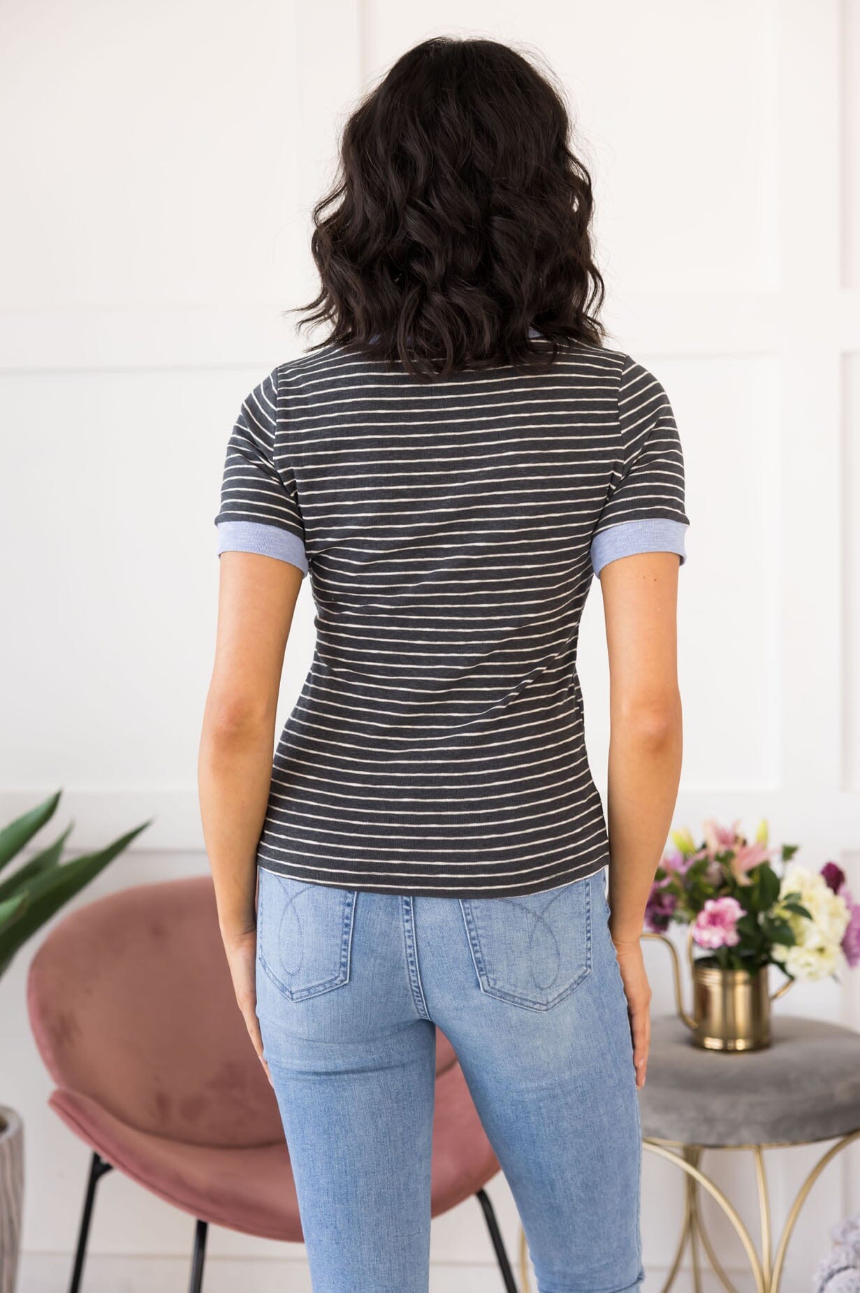 Wonderful Obsession Striped Top Tops vendor-unknown 
