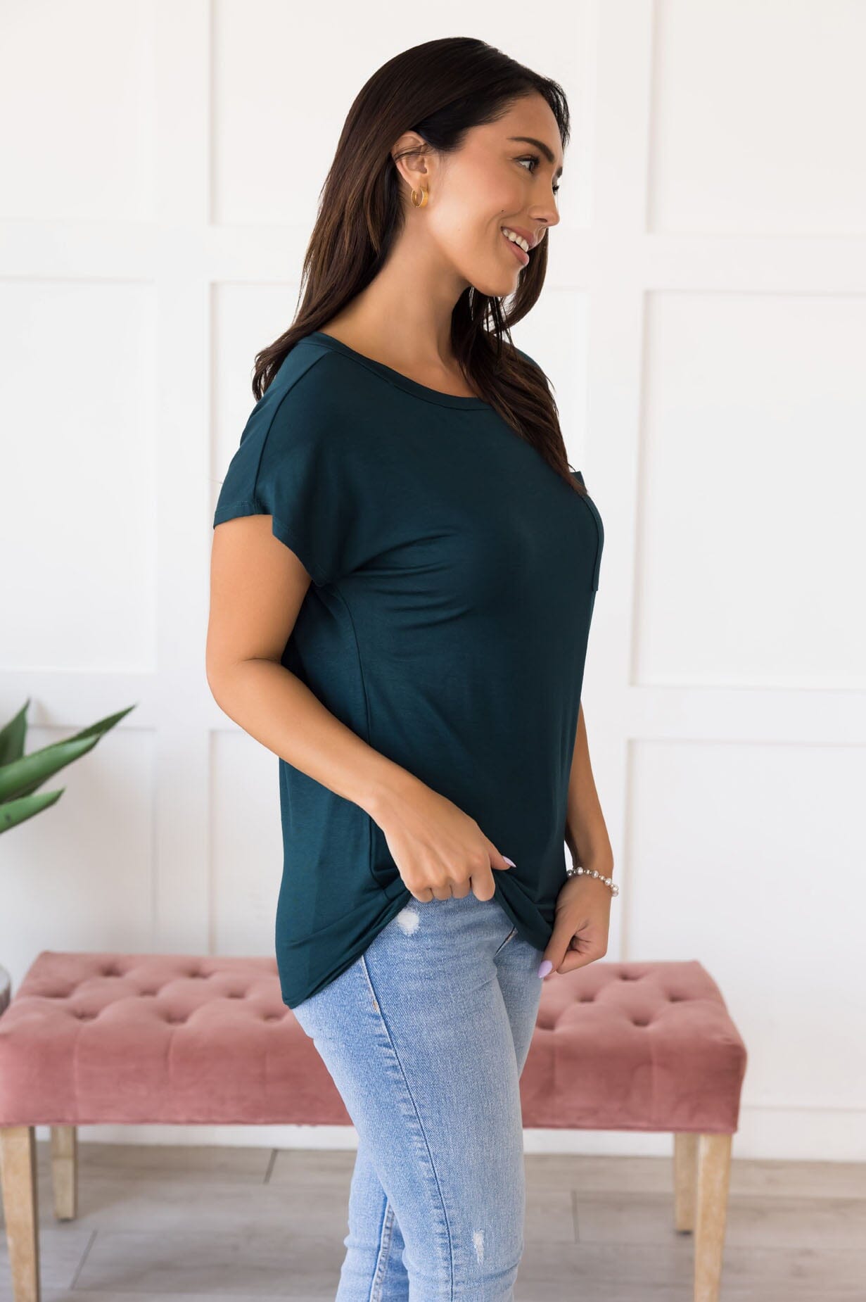 Basically Beautiful Pocket Tee NeeSee's Dresses 