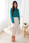 Twirling Shimmer Sequin Godet Skirt Skirts vendor-unknown