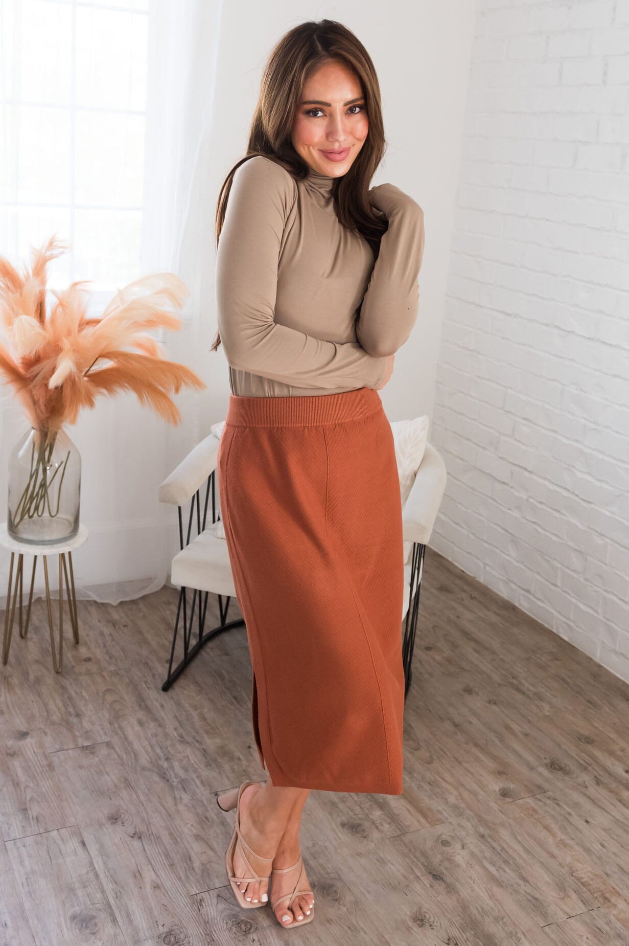 Very Luxe Modest Mock Neck Top NeeSee's Dresses 