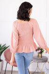 Beautiful Visions Smocked Blouse Tops vendor-unknown