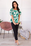 Fields Of Green Floral Blouse Modest Dresses vendor-unknown
