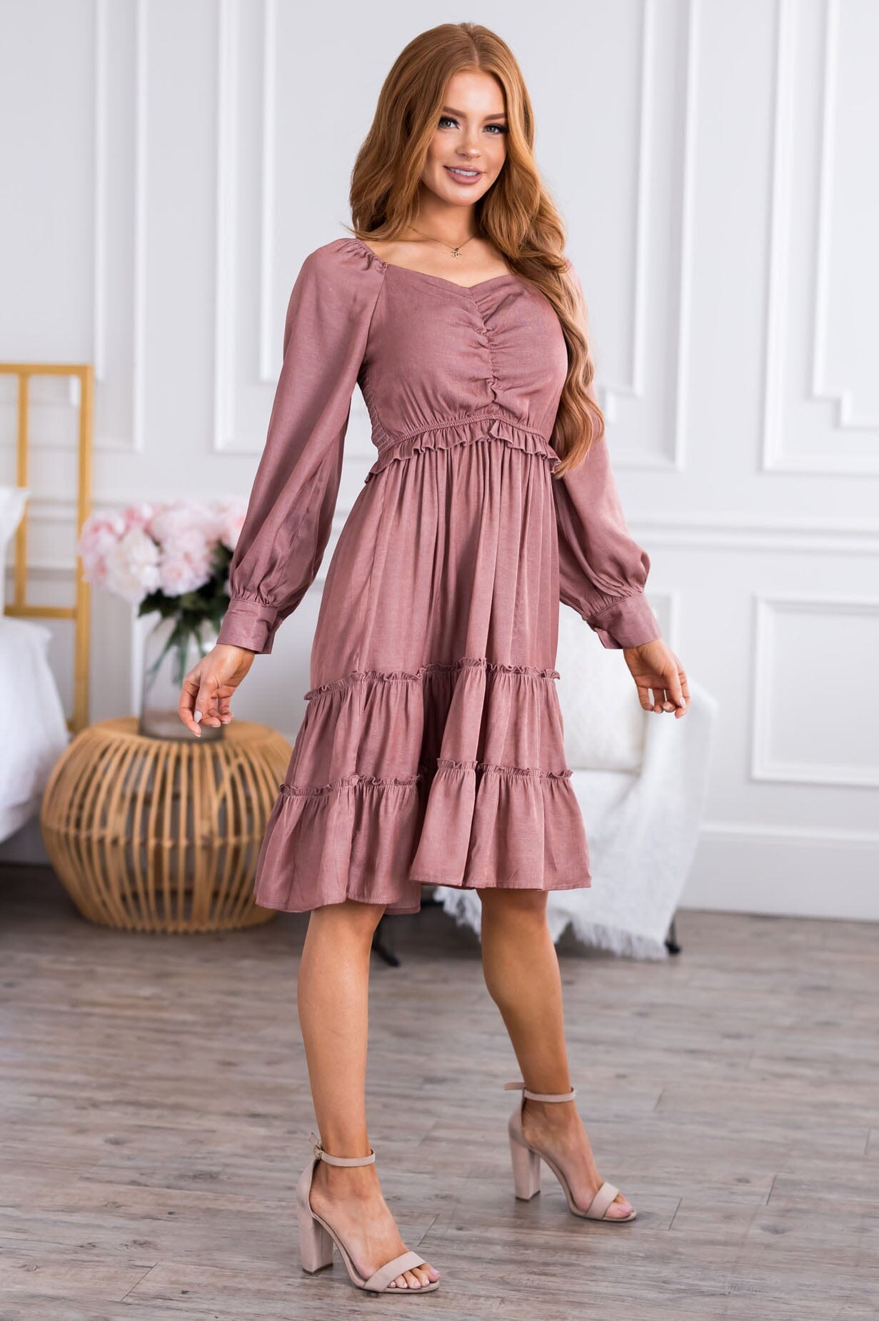 The Rhea Modest Tiered Dress