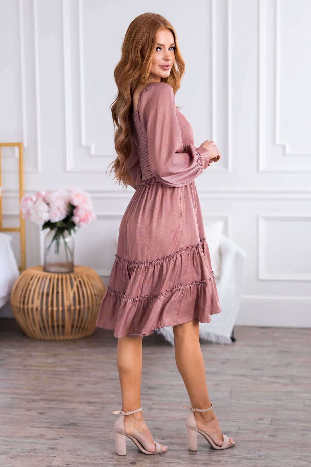 The Rhea Modest Tiered Dress