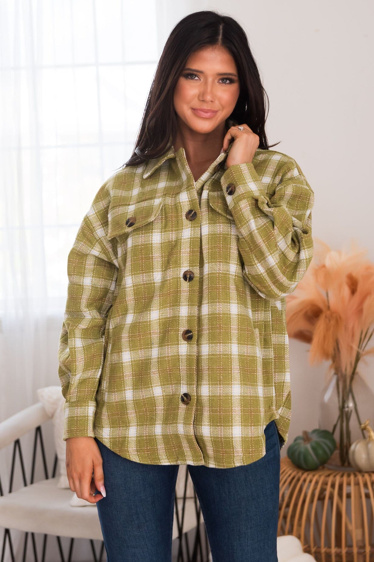 Forever Cozy Modest Plaid Jacket Modest Dresses vendor-unknown 