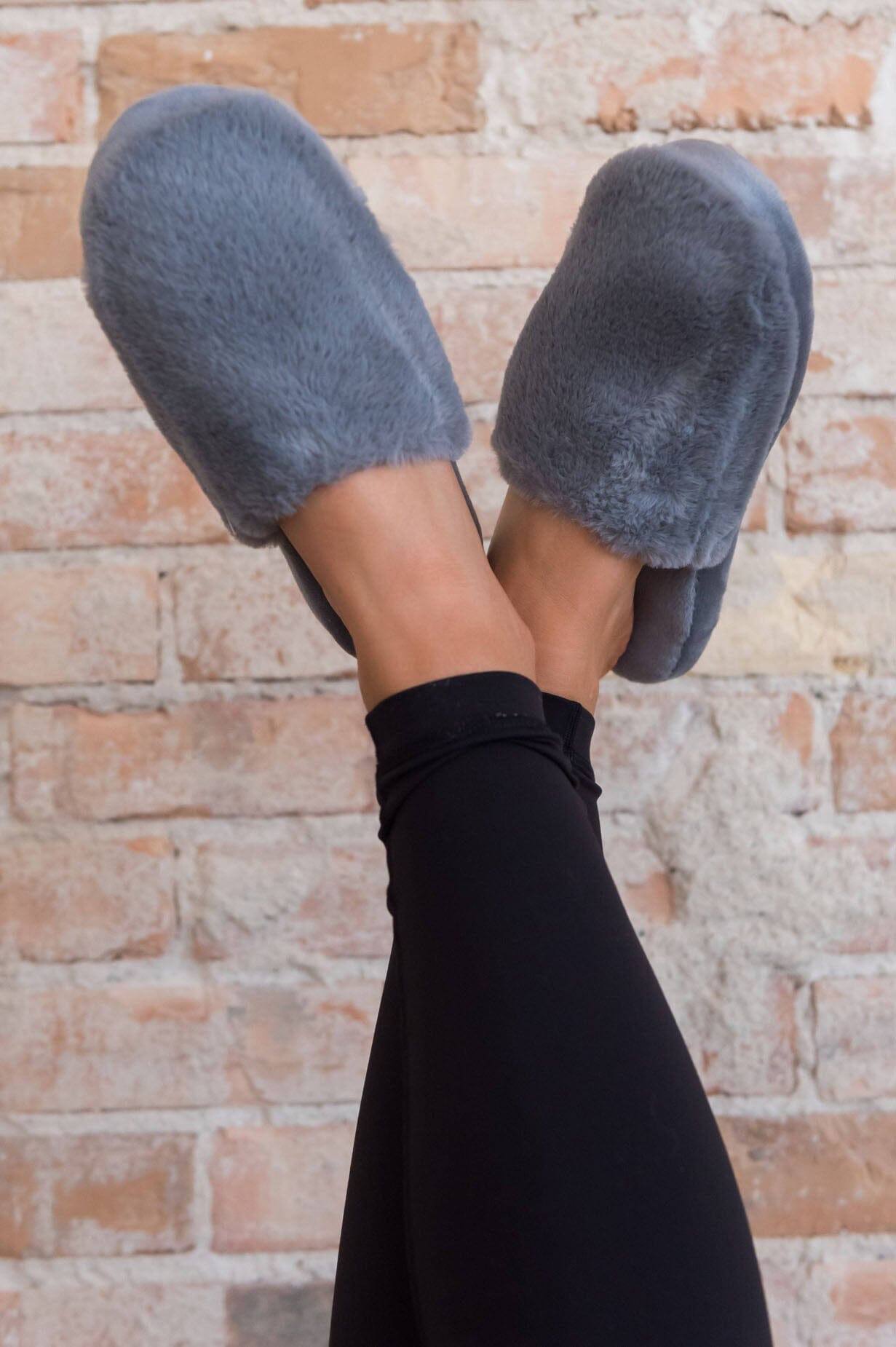 Expecting Flurries Furry Slippers Accessories & Shoes Leto Accessories 