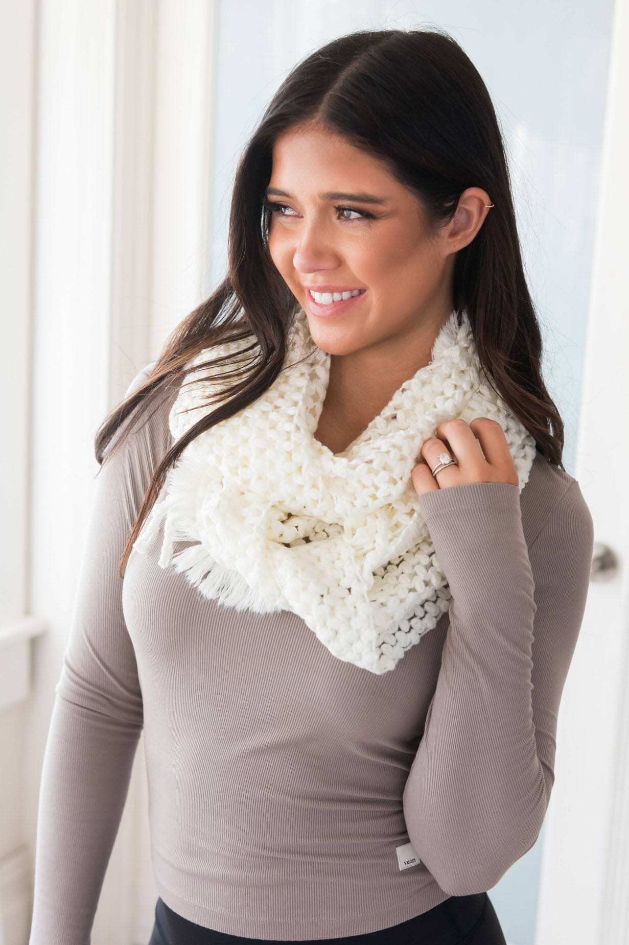 Very Merry Fringe Knit Scarf Accessories & Shoes Leto Accessories 