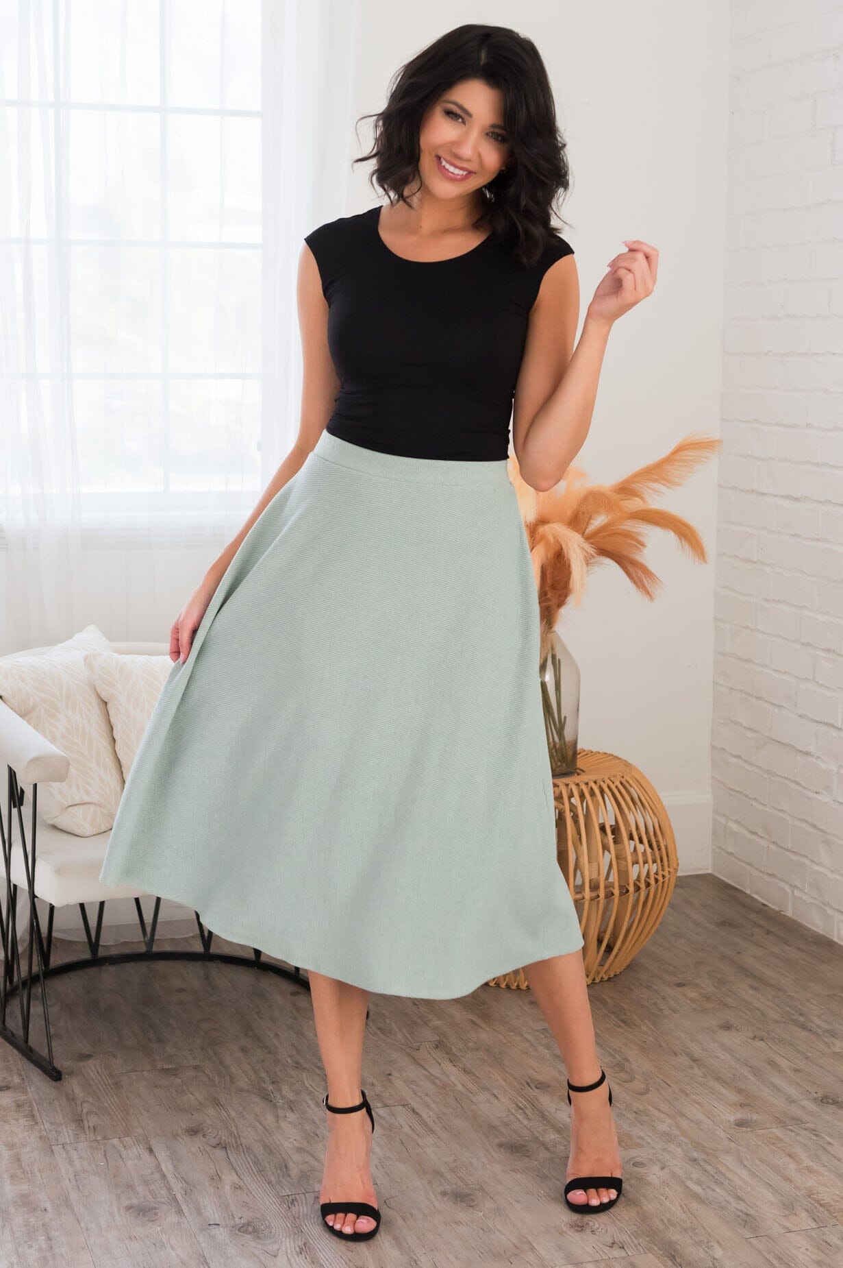 Charming As Ever Modest Circle Skirt Skirts vendor-unknown 