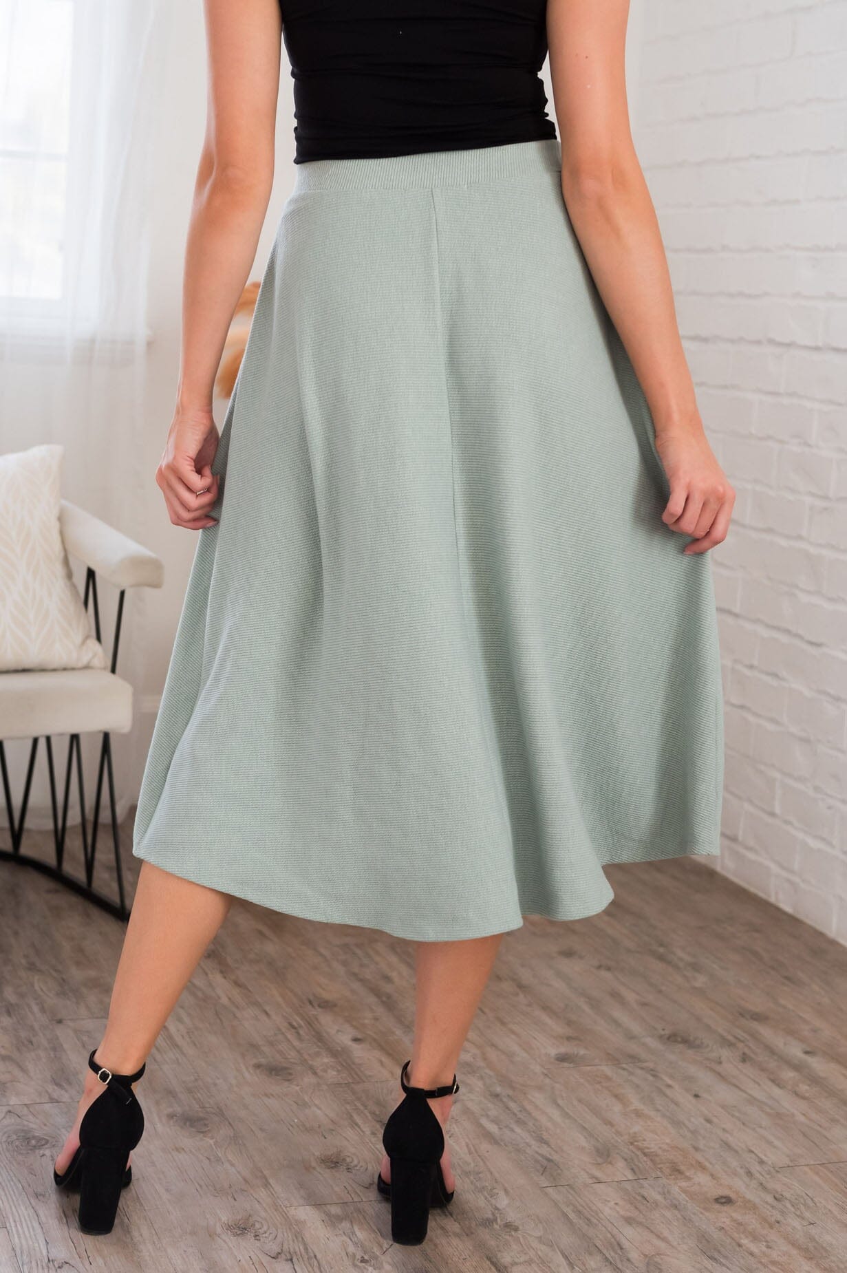 Charming As Ever Modest Circle Skirt Skirts vendor-unknown 