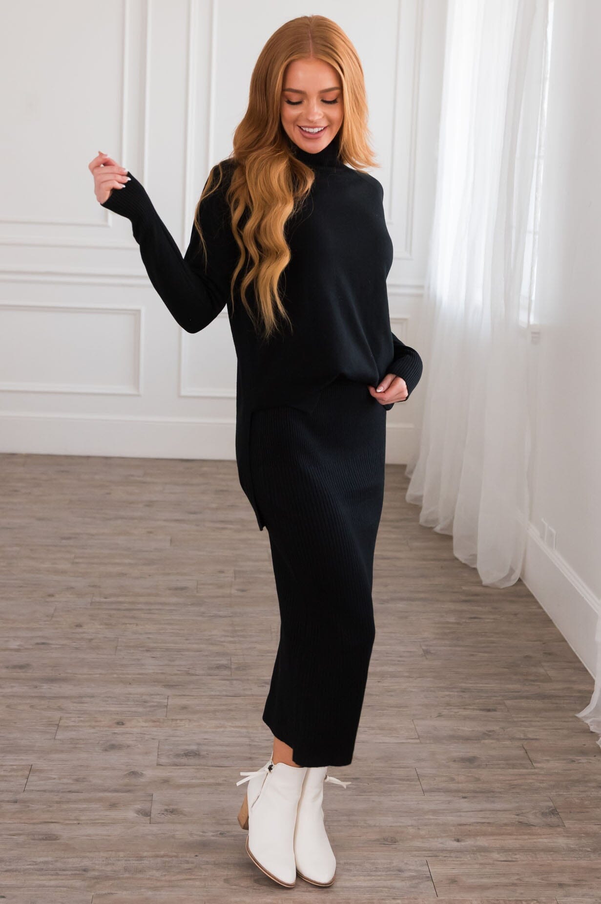 Love and Beyond Modest Sweater Skirt Skirts vendor-unknown 