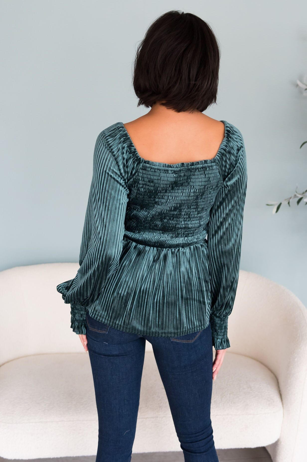 Ready For Anything Modest Peplum Top Modest Dresses vendor-unknown 