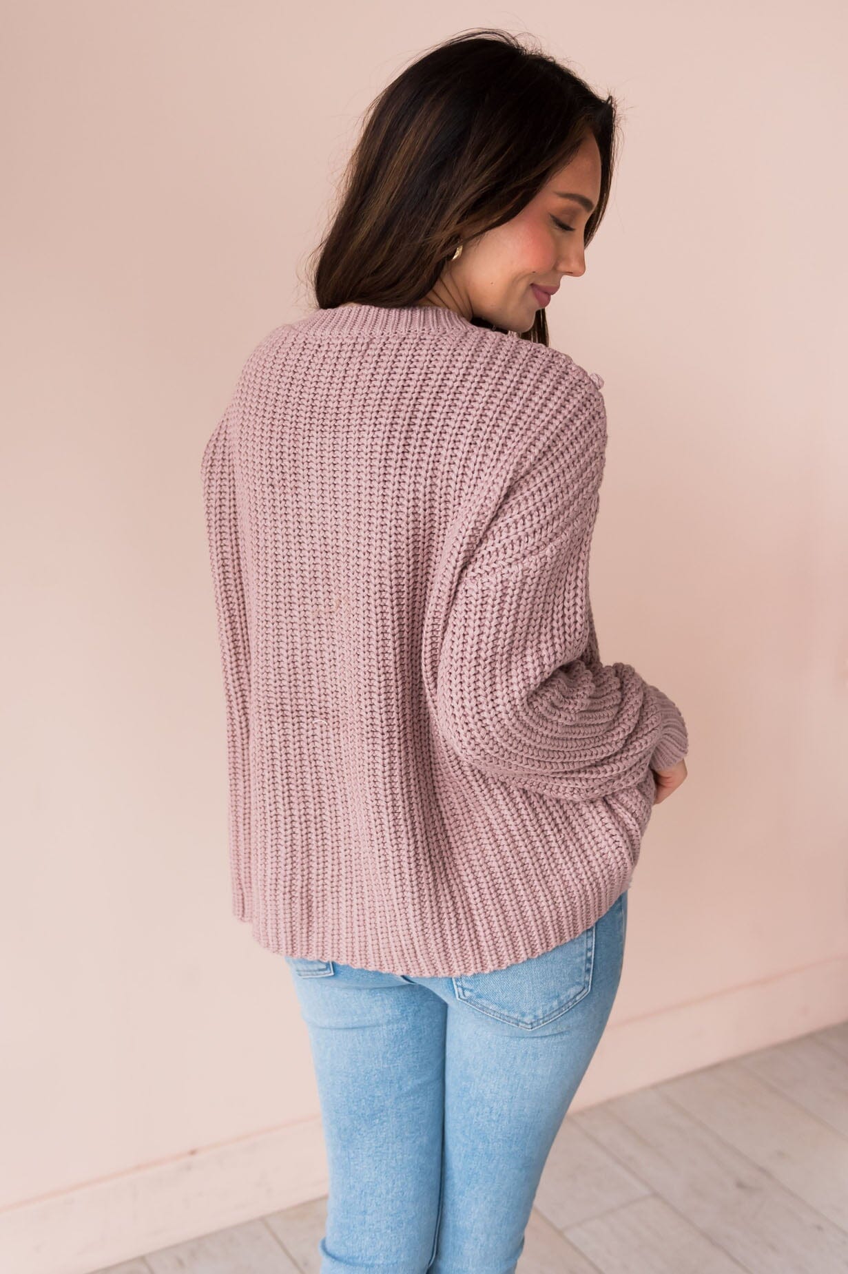 Never Let You Go Modest Pom Sweater Modest Dresses vendor-unknown 