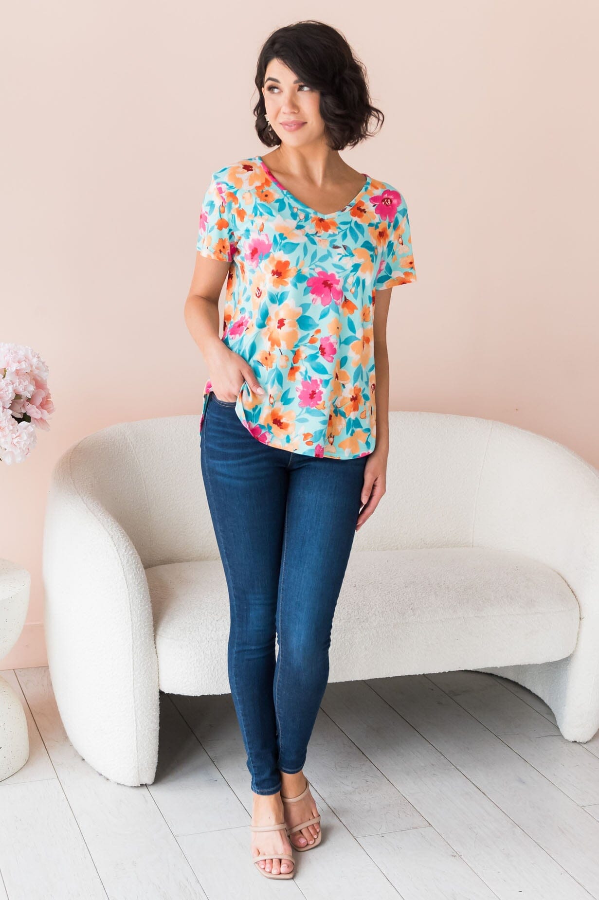 Beautiful On You Modest Top Tops vendor-unknown 