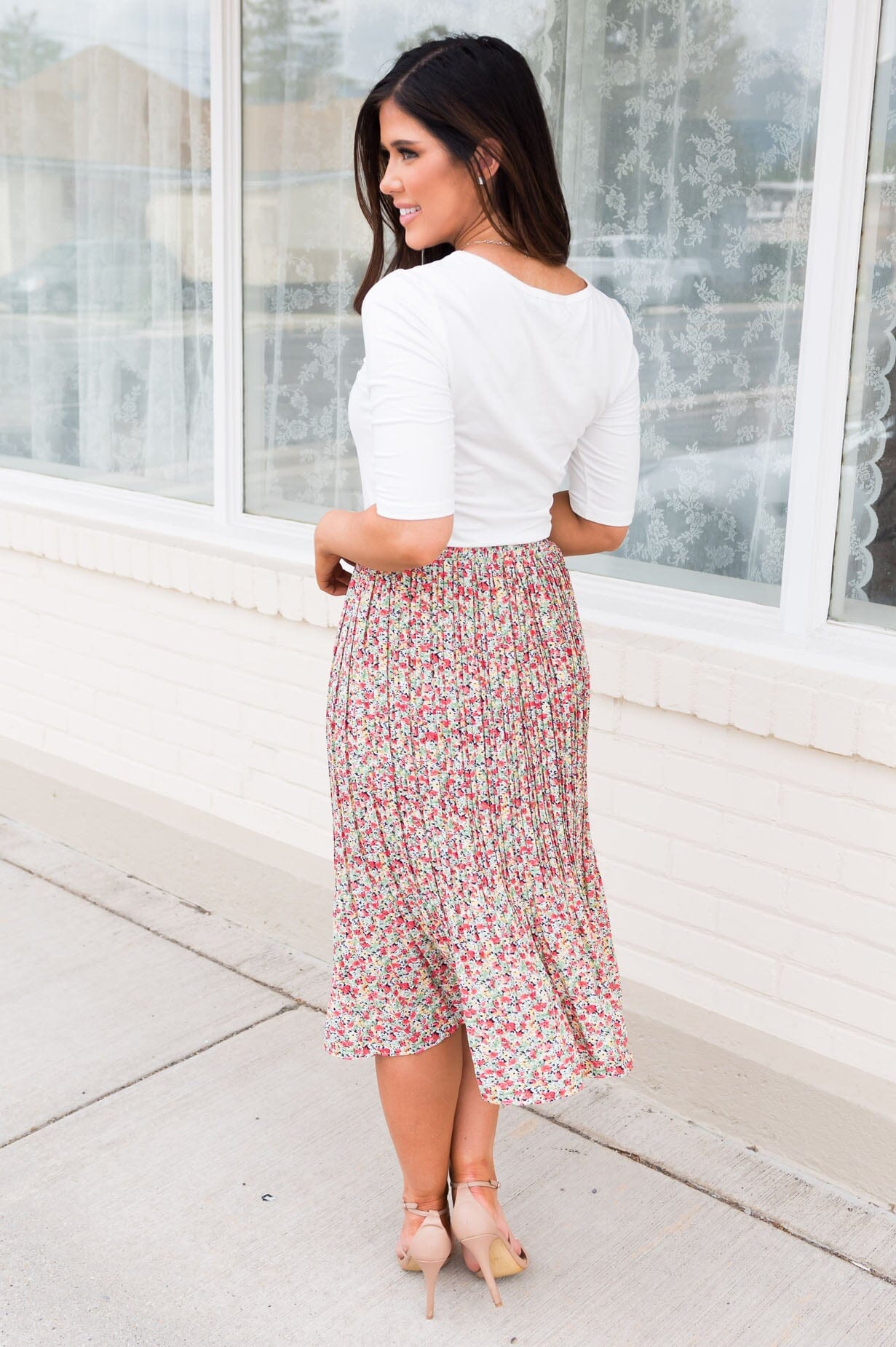 Always Blooming Modest Pleat Skirt Modest Dresses vendor-unknown 