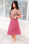 Buttoned Up Modest Skirt Skirts vendor-unknown