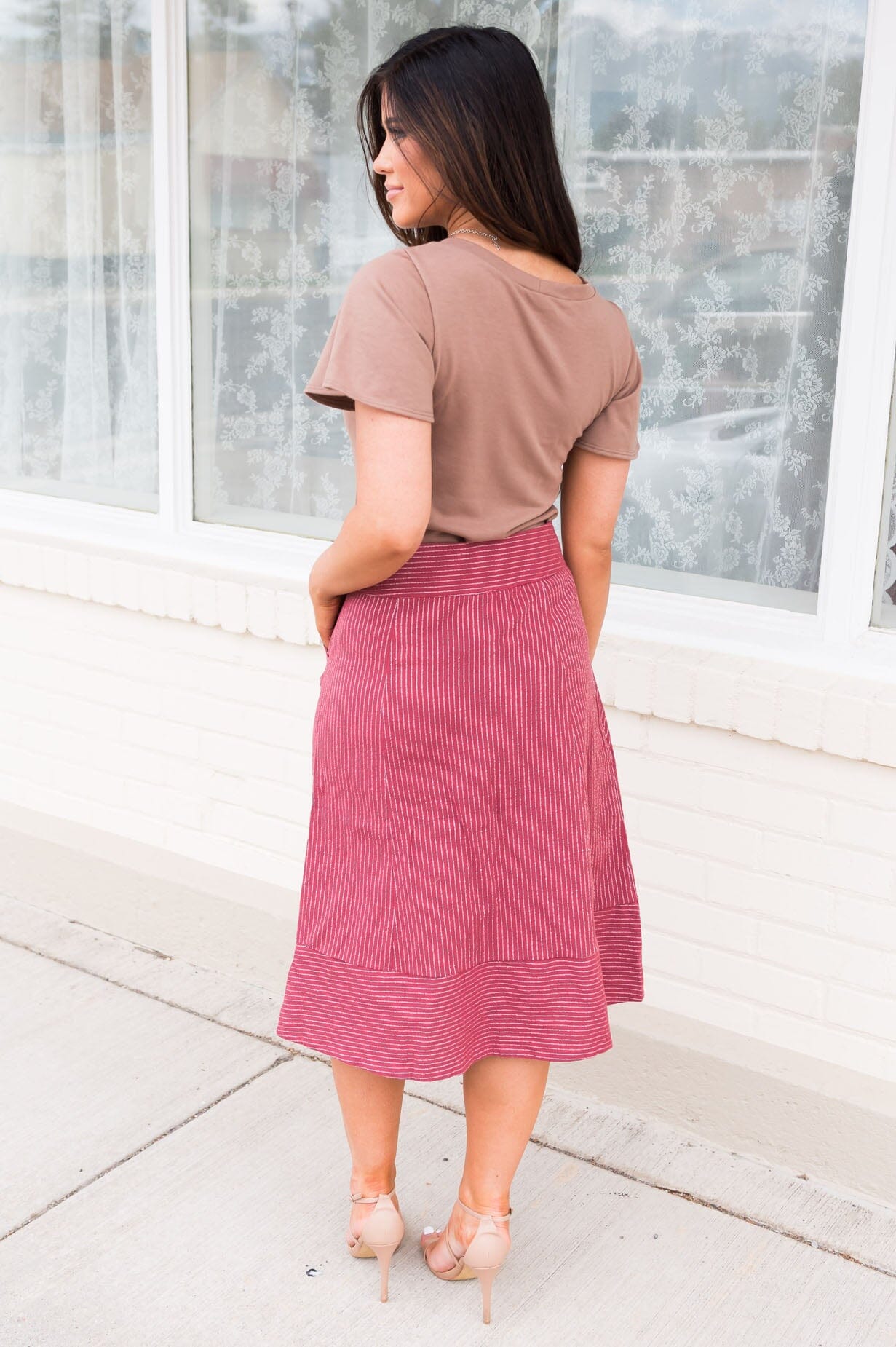 Buttoned Up Modest Skirt Skirts vendor-unknown 