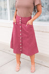 Buttoned Up Modest Skirt Skirts vendor-unknown