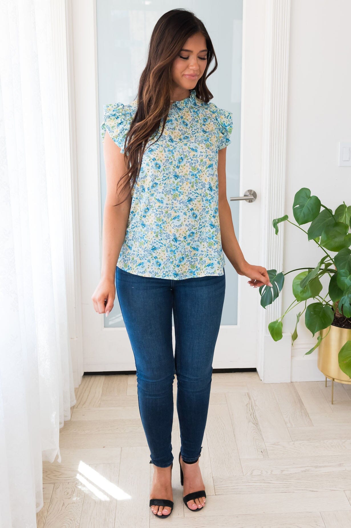 Petals and Ruffles Modest Blouse NeeSee's Dresses 