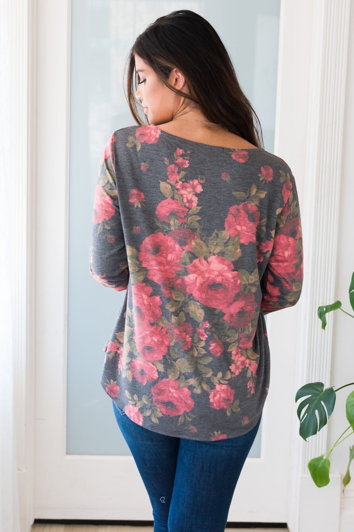 Be A Bold Beauty Modest Floral Top NeeSee's Dresses 