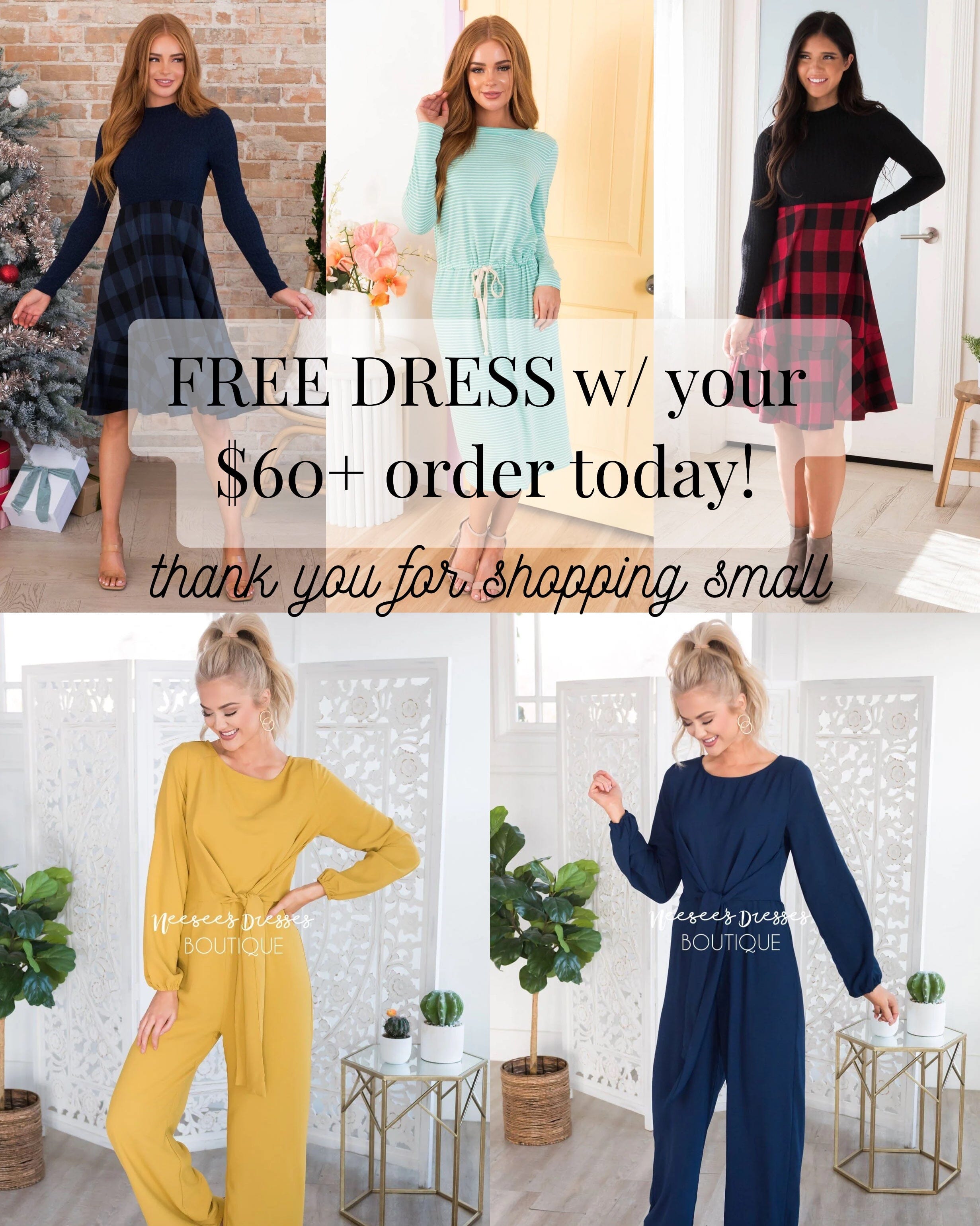 FREE Shop Small Saturday Dress Modest Dresses vendor-unknown 