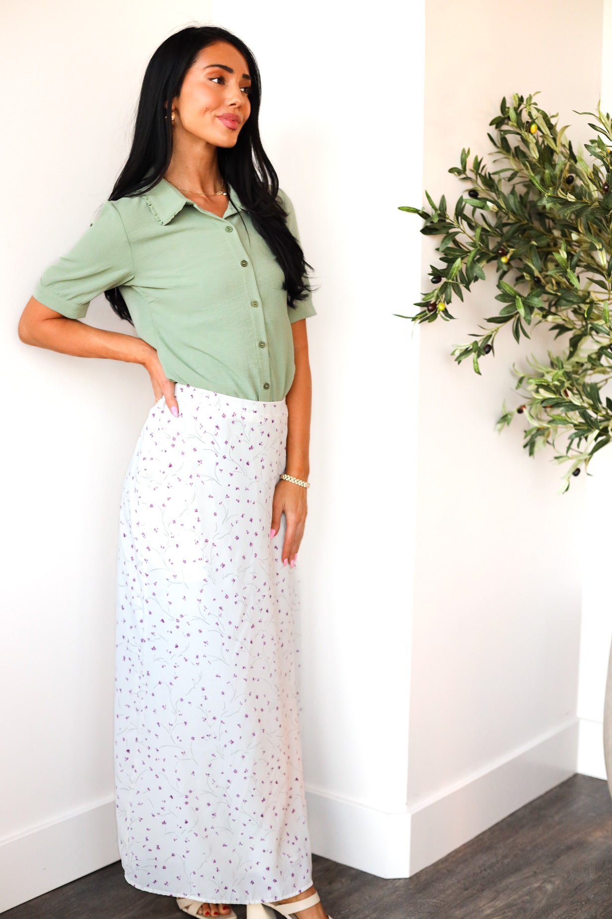 Ruffle Collared Blouse